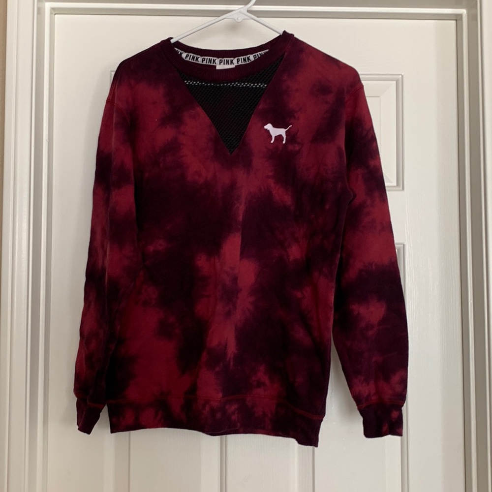 “PINK” - red crewneck